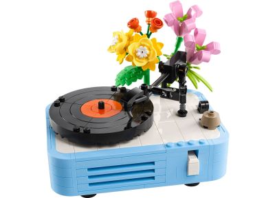 Record Player with Flowers