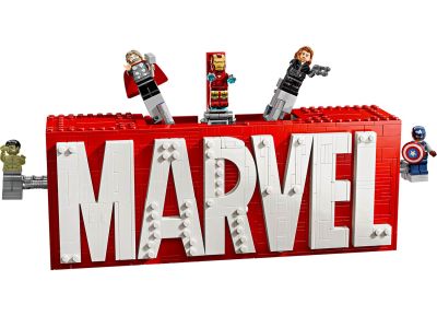 MARVEL Logo & Minifigures