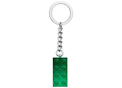 Green Metallic 2x4 Brick Key Chain